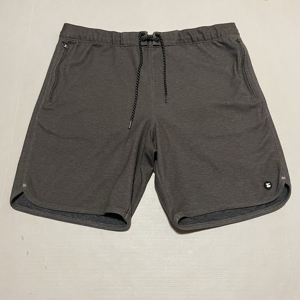 Jetty Siesta Short Mens Size Large L Charcoal Gray Grey Drawstring Zip Pocket
